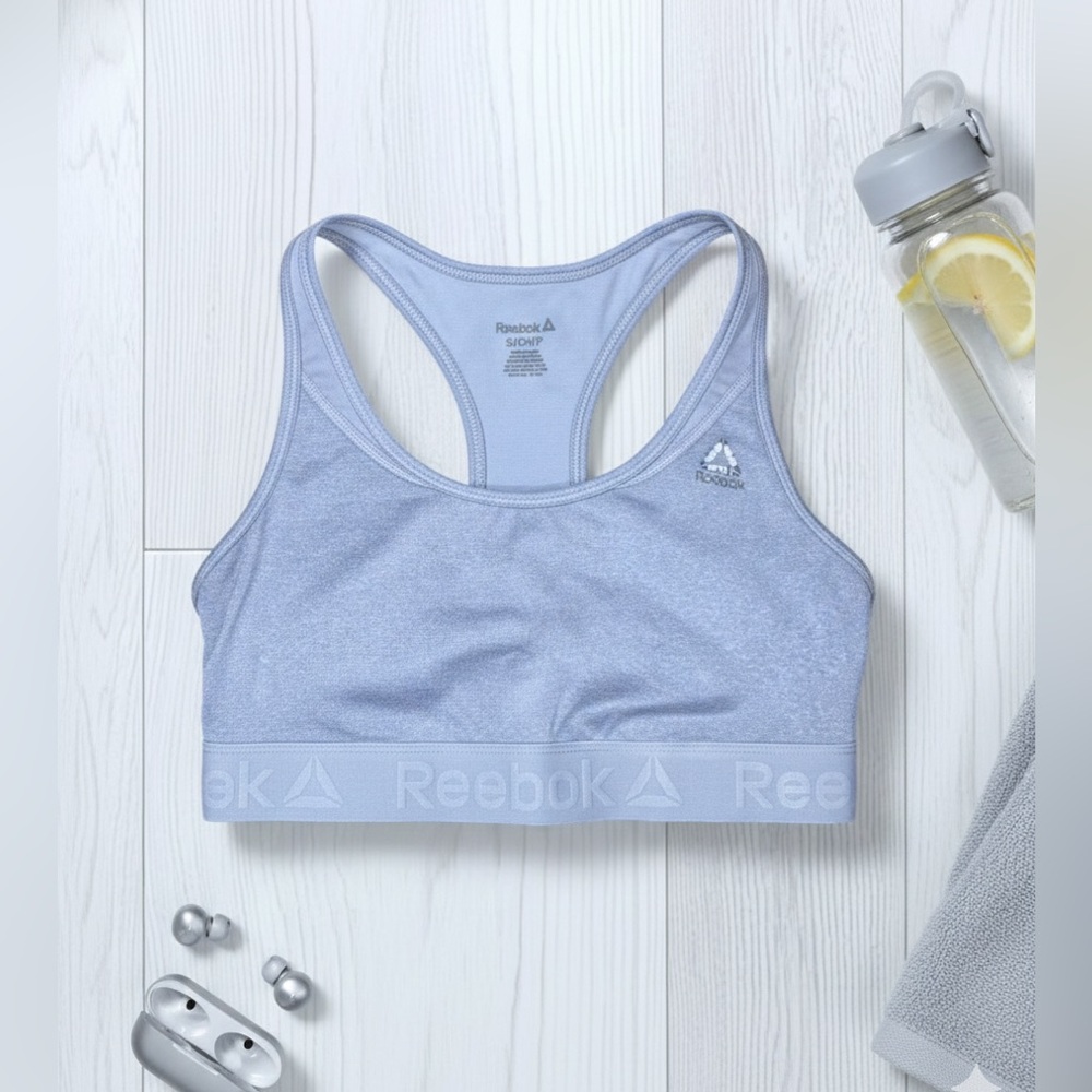 REEBOK Women’s Grey Racerback Casual Athletic Sports Bra